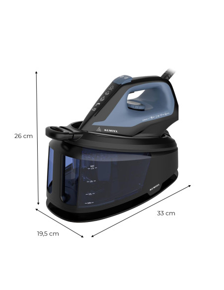 Ferro da Stiro a Vapore con Caldaia 2400W Capacità 1.5lt con Piastra in Ceramica