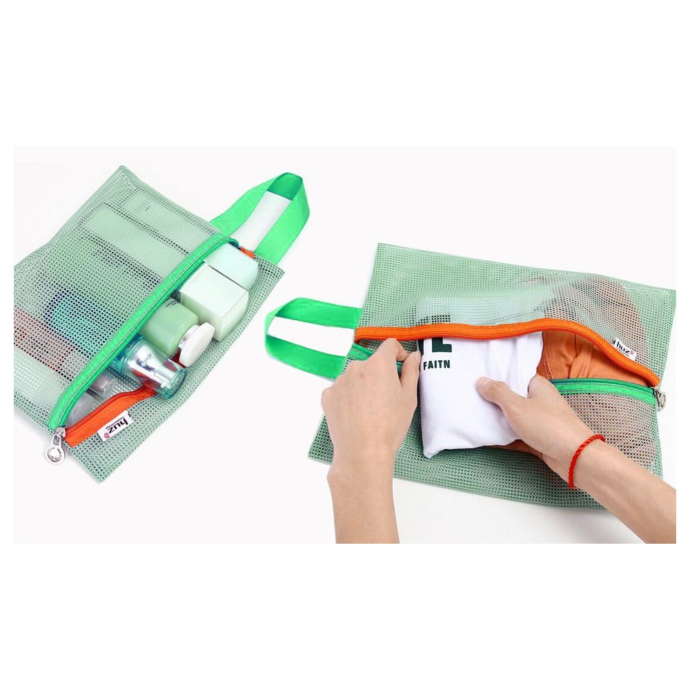 Set 4 organizer a rete da viaggio per trolley e valigie 