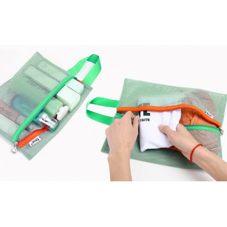 Set 4 organizer a rete da viaggio per trolley e valigie 