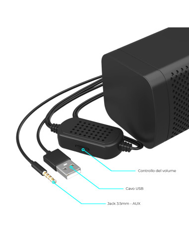 Cassa Audio PC Altoparlante Scrivania RGB...