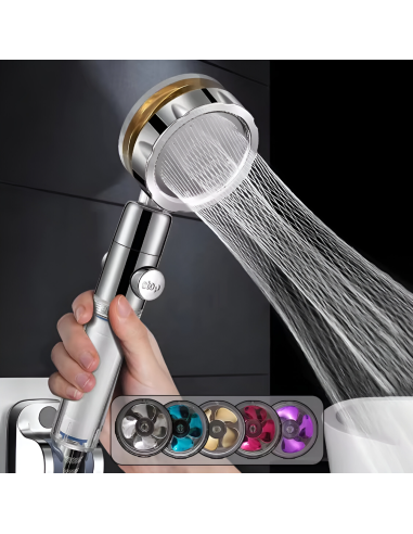 Soffione Turbocompressore Doccia Rotabile 360°...