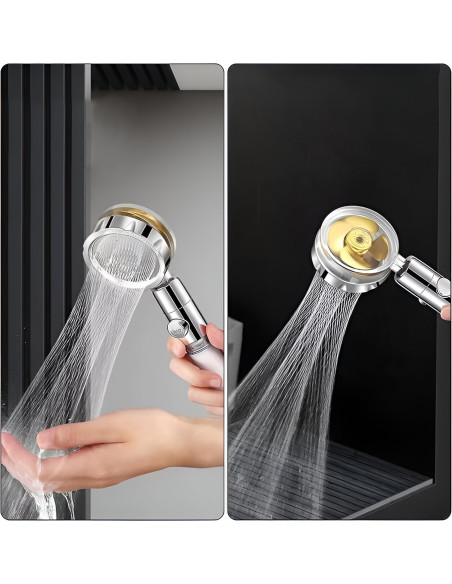 Soffione Turbocompressore Doccia Rotabile 360° Doccino con Filtro Purificante