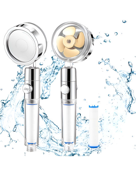 Soffione Turbocompressore Doccia Rotabile 360° Doccino con Filtro Purificante