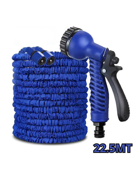 Tubo Giardino Estensibile 22.5M Flessibile Spruzzatore 7 Getti Ugello Universale
