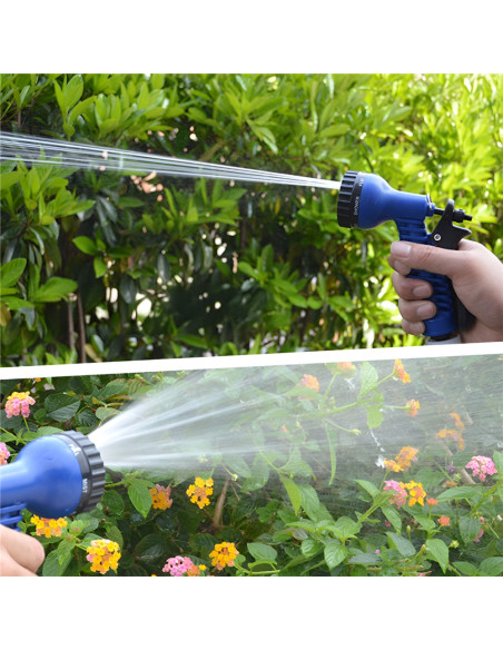 Tubo Giardino Estensibile 22.5M Flessibile Spruzzatore 7 Getti Ugello Universale