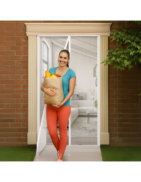 2pz Zanzariera Chiusura Magnetica Calamita 140x245 per Casa Campeggio Finestre