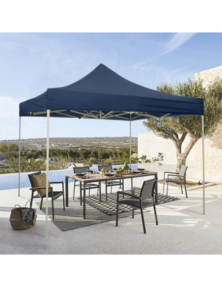 Gazebo Giardino Richiudibile a Fisarmonica Multiuso 3x3mt Telo Impermeabile