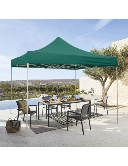 Gazebo Giardino Richiudibile a Fisarmonica Multiuso 3x3mt Telo Impermeabile