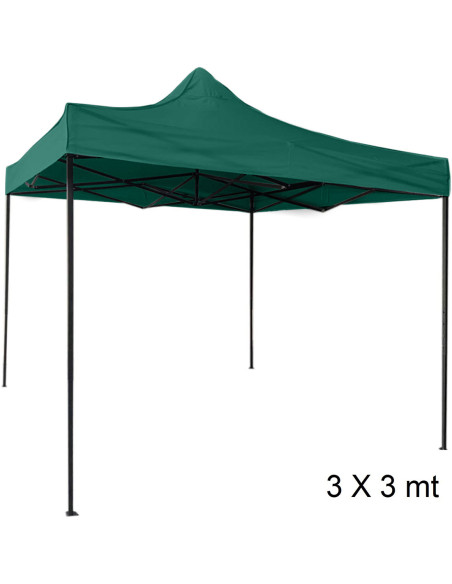 Gazebo Giardino Richiudibile a Fisarmonica Multiuso 3x3mt Telo Impermeabile