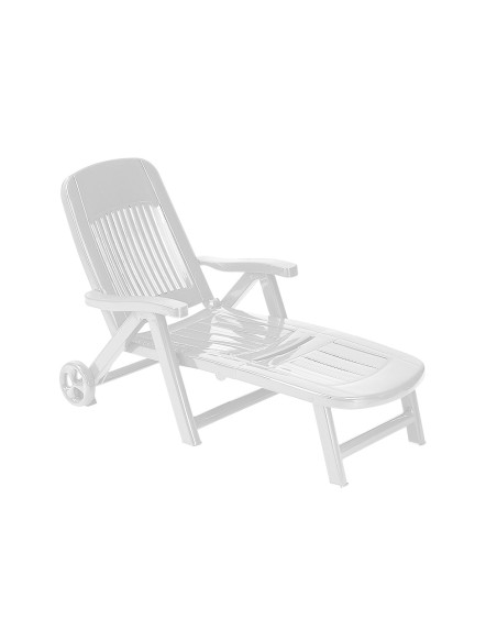 Lettino Prendisole CALIFORNIA Ruote Posteriori Schienale Reclinabile da Esterno