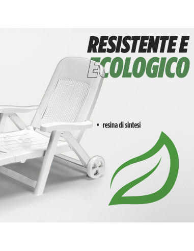 Lettino Prendisole CALIFORNIA Ruote Posteriori...