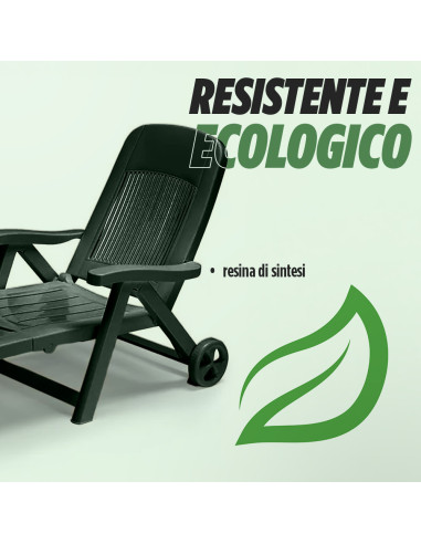 Lettino Prendisole CALIFORNIA Ruote Posteriori...