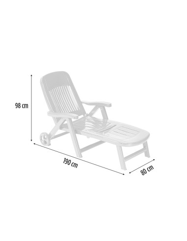 Lettino Prendisole CALIFORNIA Ruote Posteriori...