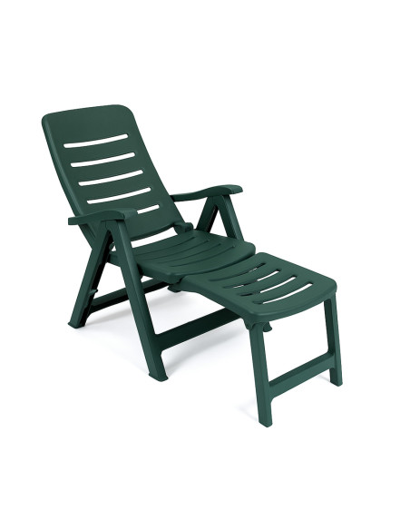 Lettino Prendisole QUINTILLA con Prolunga Resina Schienale Reclinabile Esterno