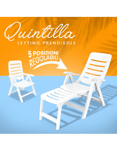 Lettino Prendisole QUINTILLA con Prolunga...