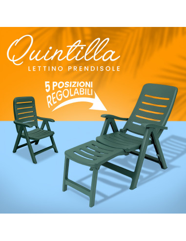 Lettino Prendisole QUINTILLA con Prolunga...