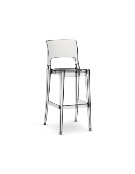 Set 4 Sgabelli Isy Antishock SCAB Design Policarbonato Trasparente Altezza 74cm