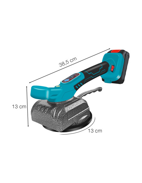 Ventosa Vibrante Piastrelle 130mm Doppia Batteria Ricaricabile 21V con Valigetta