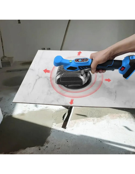 Ventosa Vibrante Piastrelle 130mm Doppia Batteria Ricaricabile 21V con Valigetta