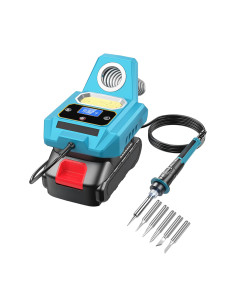 Saldatore Ricaricabile Batteria 20V Cordless Senza Fili Temperatura 500° Display