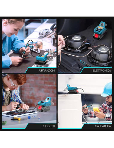 Saldatore Ricaricabile Batteria 20V Cordless...