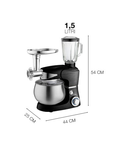 Impastatrice Planetaria Multifunzione 1000W con...