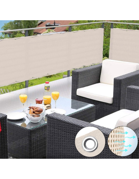 Telo Copertura Protezione Balcone Ringhiere Paravento Frangivista 500xH85cm