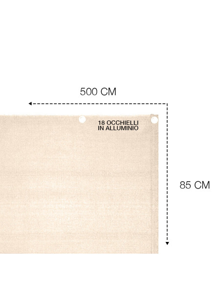 Telo Copertura Protezione Balcone Ringhiere Paravento Frangivista 500xH85cm