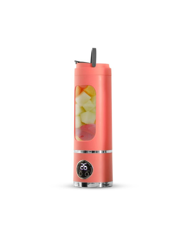 Image of Frullatore Portatile Borraccia Ricaricabile USB Senza Fili 450ml Lame in Acciaio Rosa052