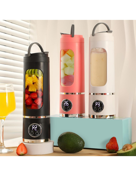 Frullatore Portatile Borraccia Ricaricabile USB Senza Fili 450ml Lame in Acciaio