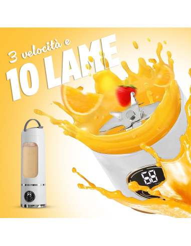 Frullatore Portatile Borraccia Ricaricabile USB...