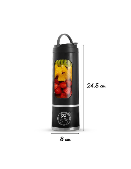 Frullatore Portatile Borraccia Ricaricabile USB Senza Fili 450ml Lame in Acciaio
