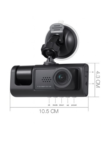 Dash Cam DVR Monitoraggio Auto Tripla...