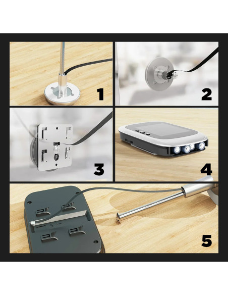 Spioncino Digitale Porta Senza Fili Grandangolare 90° Monitor 2.8" e Campanello