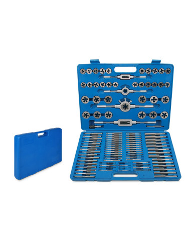 Valigetta 110pz Kit Maschi e Filiere Metriche Utensili Professionali in Acciaio