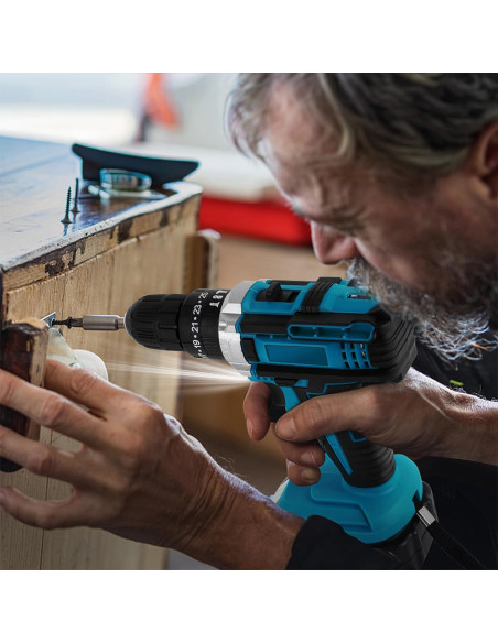 Kit Avvitatore Trapano Smerigliatrice Wireless Doppia Batteria 72V con Valigetta