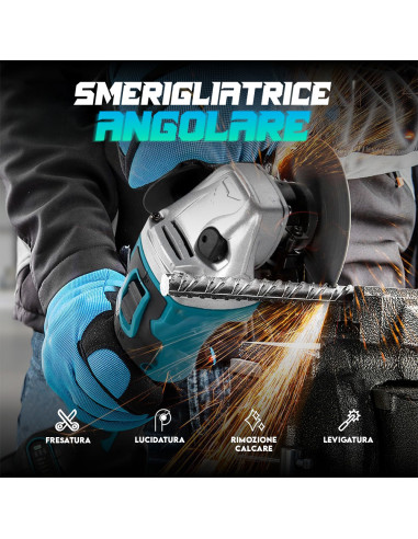 Kit Avvitatore Trapano Smerigliatrice Wireless...