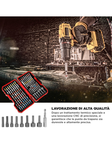 Set 83 Punte Cacciavite Magnetiche Kit Valigetta Inserti Avvitatura Universale
