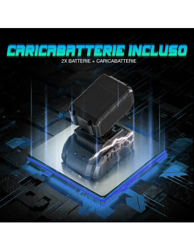 Avvitatore Cordless Doppia Batteria 72V Motore...