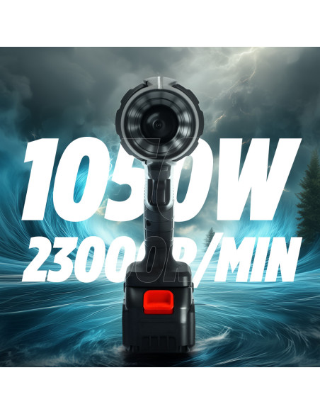 Kit Idropulitrice Cordless Doppia Batteria 48V Soffiatore 1050W con Accessori