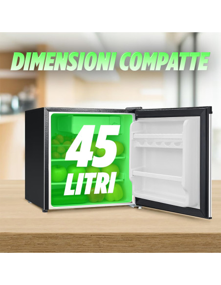 Mini Frigorifero 45lt Scomparto Refrigerante Frigo Bar Hotel Porta Reversibile