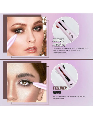 Penna Make-Up 4 in 1 Multifunzione Matita per...