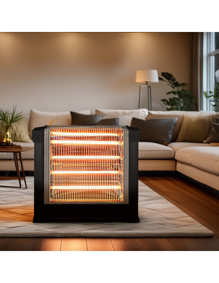 Stufa Quarzo Elettrica Quattro Elementi ad Infrarossi Potenza Regolabile 2200W