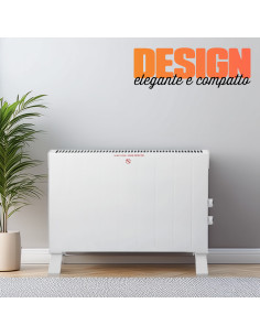 Termoconvettore da Pavimento Stufa Elettrica 2200W Bianco... 2