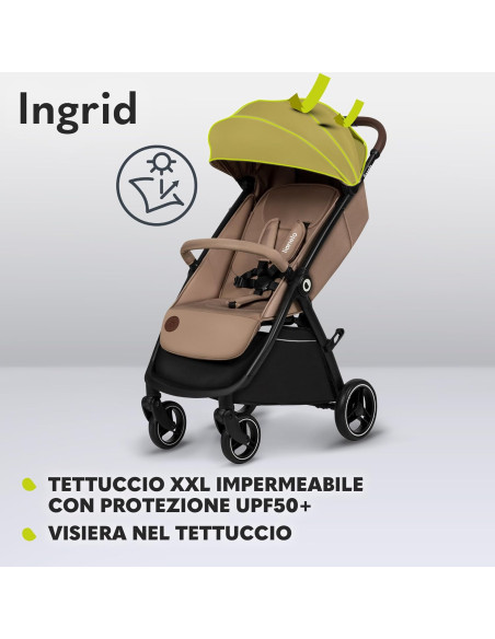 Passeggino LIONELO INGRID 6-48 Mesi Pieghevole Schienale Poggiapiedi Regolabili
