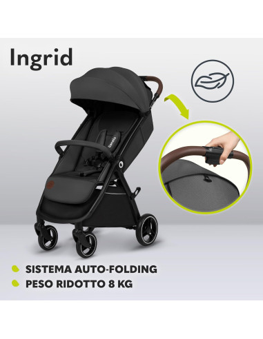 Passeggino LIONELO INGRID 6-48 Mesi Pieghevole...