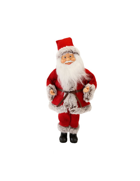 Babbo Natale Rosso e Grigio 144195 45H cm con Meccanismo a Carillon e Suoni