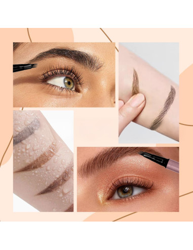 2X Matita Sopracciglia Barba Microblading...