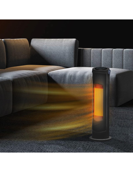 Stufa Elettrica 2000W a Colonna 2in1 con Protezione Anti-surriscaldamento