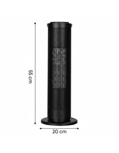 Stufa Elettrica 2000W a Colonna 2in1 con...